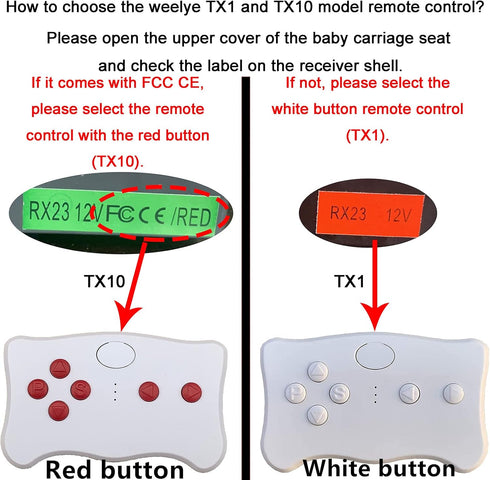 2.4G Bluetooth Remote Control Transmitter for Children's Electric Riding Toy Car Replacement Parts Red Button