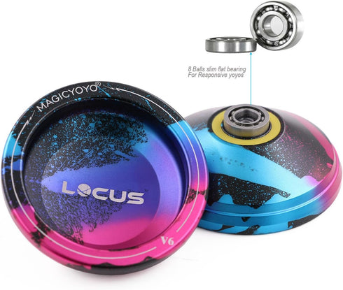 MAGICYOYO V6 Locus Yoyos - Pro Responsive Yoyo for Kids to Adults | Beginner to Advanced Tricks | Metal Yo-yo Ball with