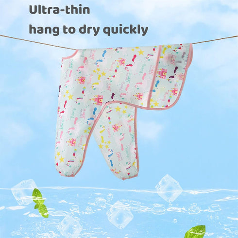 ElecMotive 5 Pack 6-30 Long Sleeve Bib,Baby Toddler Waterproof Sleeved Bib for Months Reusable with Catch-all Pocket