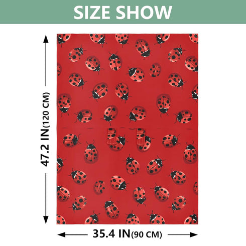 Mazeann Ladybug Red Car Seat Cover Baby Breathable Soft Infant Carseat Covers Canopies Babies Carrier Covers for Girl