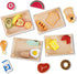 Food Groups Wooden Play Food Sets, Pretend Play Kitchen Toys for Toddlers 1-3, Fake Food Accessories