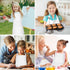 10 Pack Kids Apron, Adjustable Children Chef Aprons with 2 Pockets for Cooking and Crafts