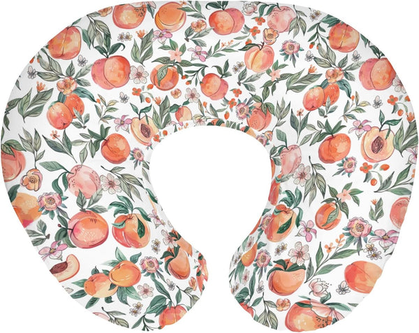 Vintage Peaches Baby Nursing Pillow Covers for Boy Girl Retro Peach Flowers