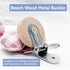 30 Pieces Wood Pacifier Clips, Natural Beech Wood Teething Grasping Toy Suspender Clips for DIY Pacifier Chains