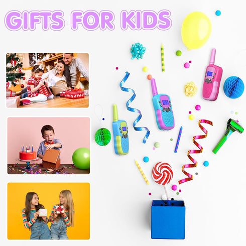 Selieve 3 Pack, 3-12 3 5-8 Walkie Talkies for Kids Toys for Year Old Boys or Girls, KM Range Indoor Outdoor Activity