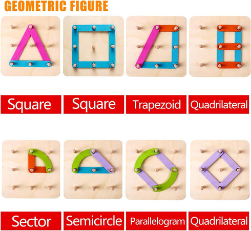 Set Set kizh Wooden Letter and Number Construction Activity Educational Preschool Toys Shape Color Recognition Pegboard