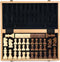 AMEROUS 15 Inches Wooden Chess & Checkers Set with Upgraded Weighted Pieces, 2 Extra Queens, Storage Slots