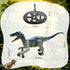 TALGIC Remote Control Velociraptor, Dinosaur Toy with Spraying, Roaring, Swaying Head, Wagging Tail, Remote Control