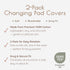 MY LITTLE ZONE 100% 2 Pack 32"x16" 8" Baby Changing Pad Cover Boy, Cotton Changing Table Sheets, Changing Table Covers