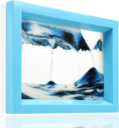 whimsyyy Moving Sand Art Liquid Motion Bubbler Flowing Sand Art Picture Desktop Sensory