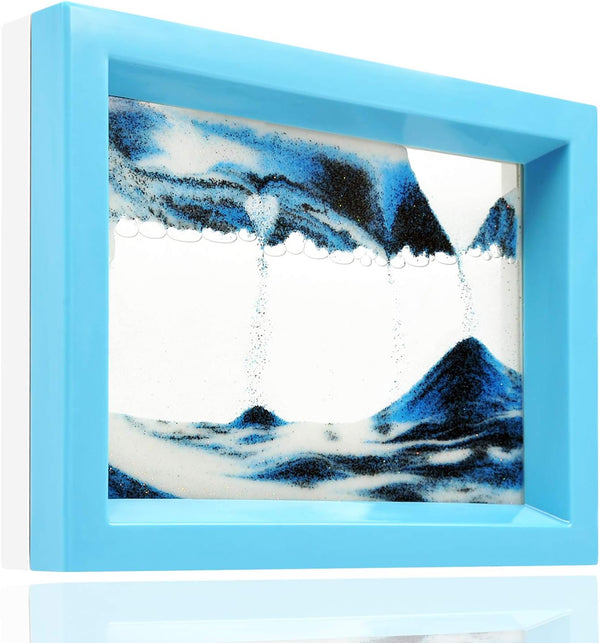 whimsyyy Moving Sand Art Liquid Motion Bubbler Flowing Sand Art Picture Desktop Sensory