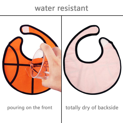 Triple Layer Waterproof Baby Boy Sports Bibs - Highly Absorbent Drooling Burp Cloths with Snap for 6-36 Months