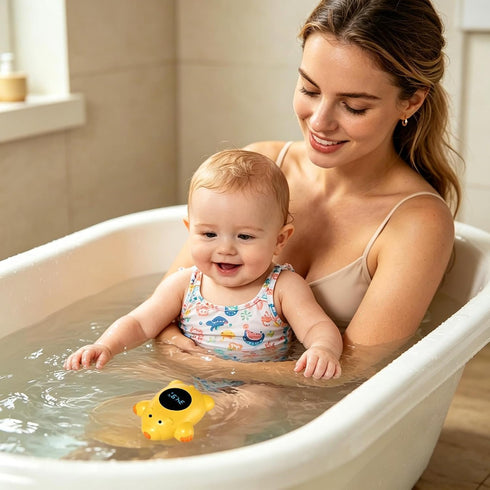 Generic Bath Temperature Gauge - Waterproof Accurate Digital | Floating Toys Water Temp Gauge for Mother New Parents