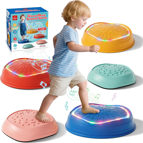Lehoo Castle Stepping Stones for Kids, Non-Slip Toddler Stepping Stones, Indoor &