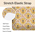 Cstdyfrv 28"x52" Vintage Bees Boho Floral Baby Crib Sheets Yellow Bees Flowers Spring Baby Sheet Nature Garden Fitted