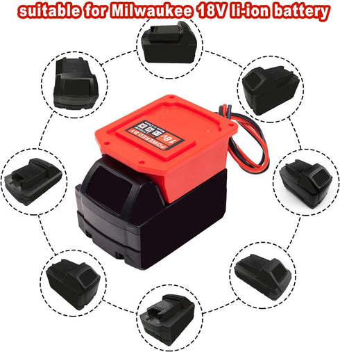 Power Wheel Adapter for Milwaukee 18V M18 Battery Connector: Good Power Converter for DIY Robotics and RC Toys
