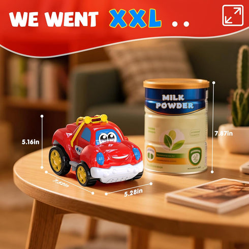 1-3 AEROQUEST Toddler Remote Control Car Pickup Truck Toy for Kid Cartoon RC Vehicle for Toddlers Durable Construction