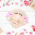 Penitue 7.2x5.91x0.12in/18.3x15x0.3cm Baby Announcement Sign, Cute Hello World Wooden Newborn Welcome Name Sign