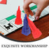 Board Game Playing Pieces Replacement - 40pcs Miniature Buildings Plastic Hotels for Rich Man Game Accessories