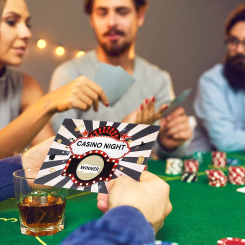 150 Pack Casino Theme Party Decorations Scratch Off Cards for Game Night with Golden Scratch Stickers.