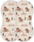decor gift 4 Pack 22x11in Cotton Muslin Burp Cloth Easy Care Cute Cartoon Lakeshore Bison Brown Feeding Cloth
