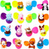 ThinkMax 16 pcs Easter Eggs Filled with Mini Plush Animals Toy for Easter Basket Stuffers/Fillers, Easter Eggs Hunt