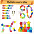 Intsinzi 46PCS Montessori Lacing Beads, Threading Toys for Toddlers, Wooden Fine Motor Skills Educational Toy for 3-6