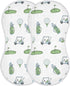 Qinllo 2 Pack Muslin Burp Cloths Golf Car White Cotton Baby Burp Cloths