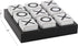 Deco 79 Black Wood Tic Tac Toe Game Set with White Block Pieces, 14" x 14" x 4"
