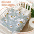 YeeJu Daisy Baby Throw Blanket, Small White Floral, 30x40, Soft Plush Fleece, Toddler Swaddle Gift