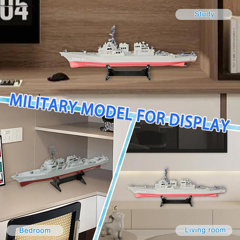 17 Inch 1/350 51 OTONOPI Battleship Toy, Scale Plastic Military Warship Model USS Arleigh Burke DDG Destroyer, Navy
