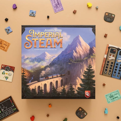 Capstone Games: Imperial Steam, Strategy Board Game, Plan, Build and Expand Your Railway Network, 2 to 5 Players, 120