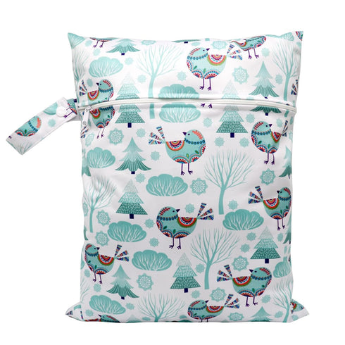 Xinsheinelry Compact & Lightweight Baby Diaper Bag Cartoon Print Wet Dry Nappy Storage
