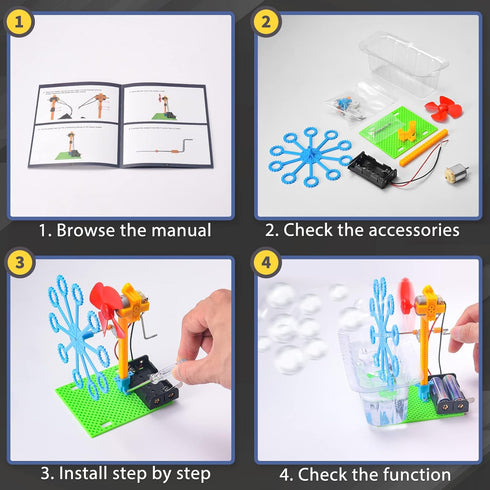 STEM Robotic Kits, Science Experiments Robot Building Kit for Kids 5-12, DIY Coding Robots, Outdoor Toy