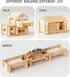 DivnPorc 105Pcs Set 3-8,Preschool Wooden Building Blocks Construction for Kids Ages Learning Toys for Toddlers, Boys