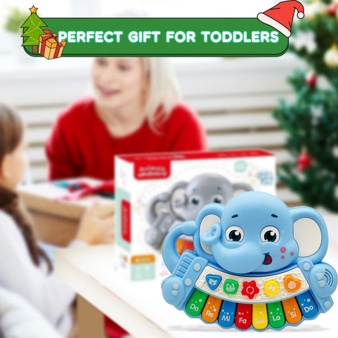 AZJMTLW 18+ Baby Music Toys for Toddlers, Light Up Music Baby Toys for Months Early Learning Educational Piano Keyboard
