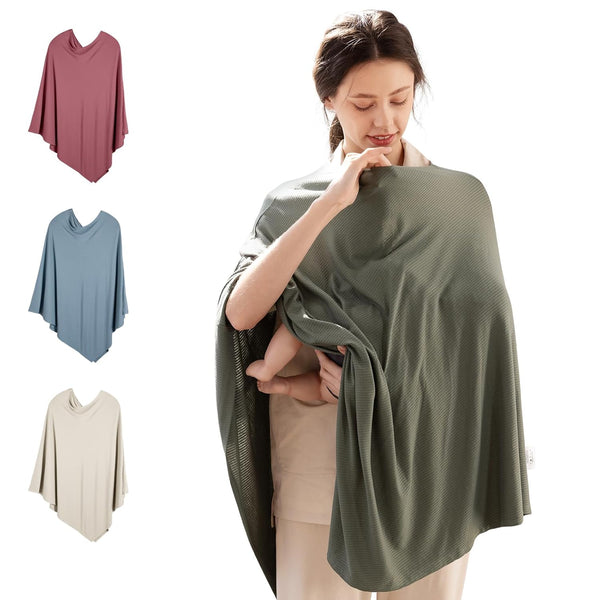 BubblePanda Rayon Made from Bamboo Nursing Cover for Baby Breastfeeding,360 Full Privacy Soft