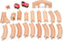Set (22 Melissa & Doug Classic Wooden Figure Eight Train pcs)