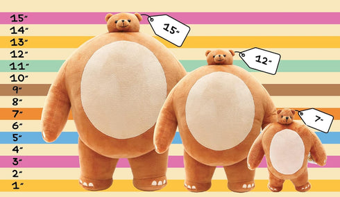 TINY HEADED KINGDOM 15 inch Pip Bear for Girls and Boys, Adorable Big Plushies