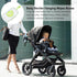 DOITOOL Portable Baby Wipes Box Green Refillable Travel Dispenser for Diaper Bag Stroller Hanging Outdoor Use Moisture