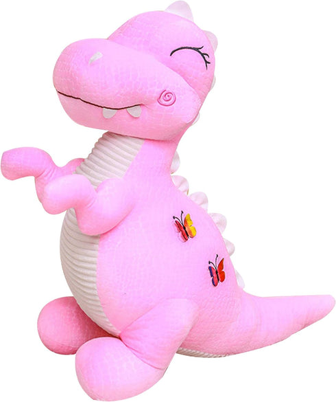 Wemi Pink Dinosaur Stuffed Animal Toys, Cute Soft Dinosaurs Plush Doll T-Rex Throw Pillow for Boys Girls, 11"