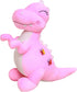 Wemi Pink Dinosaur Stuffed Animal Toys, Cute Soft Dinosaurs Plush Doll T-Rex Throw Pillow for Boys Girls, 11"