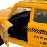 NYC Yellow Cab Taxi Toy with Pullback Action, Die Cast New York City Taxi (No Sound)