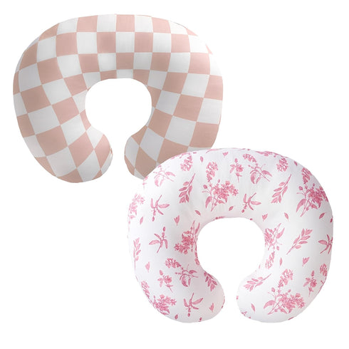 2-Pack Nursing Pillow Covers,Ultra-Soft Stretchy Breastfeeding Pillowcase for Baby Boys Girls, Fits