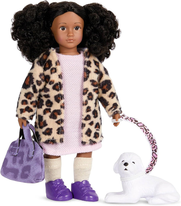 Lori Mini Doll & Toy Dog, 6-Inch Doll & Bichon Frise Pup Playset with Outfit & Accessories