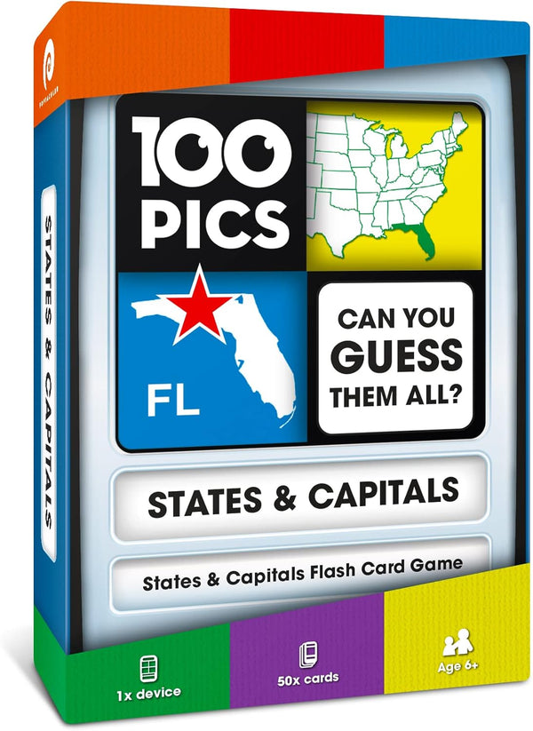 100 PICS US States & Capitals Flash Cards | All 50 States