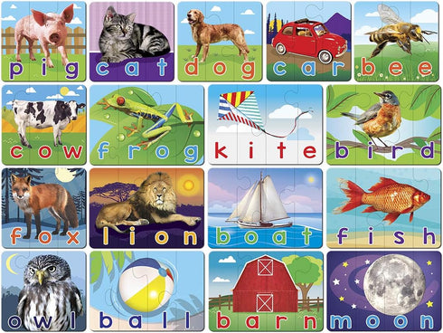 MasterPieces Kids Games - Educational Spelling Matching Game - Game for Kids and Family - Laugh and Learn