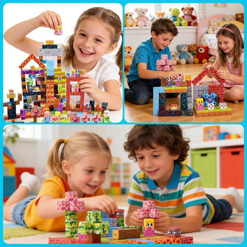 RiteHold 150 0.8in 3 4 5 6 7 8 9 10 Magnetic Building Blocks for Kids Magnet Build Cubes Toys Magnets STEM Montessori