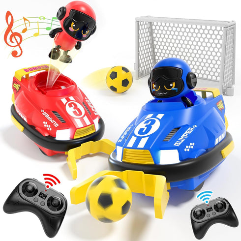 bessome Cute Cartoon Remote Control Bumper Car Toy Set of 2 Players