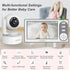 HelloBaby 4.3'' 30 8 1000ft Video Baby Monitor with Hours Battery, Remote Pan-Tilt-Zoom Baby Monitor No WiFi, Baby